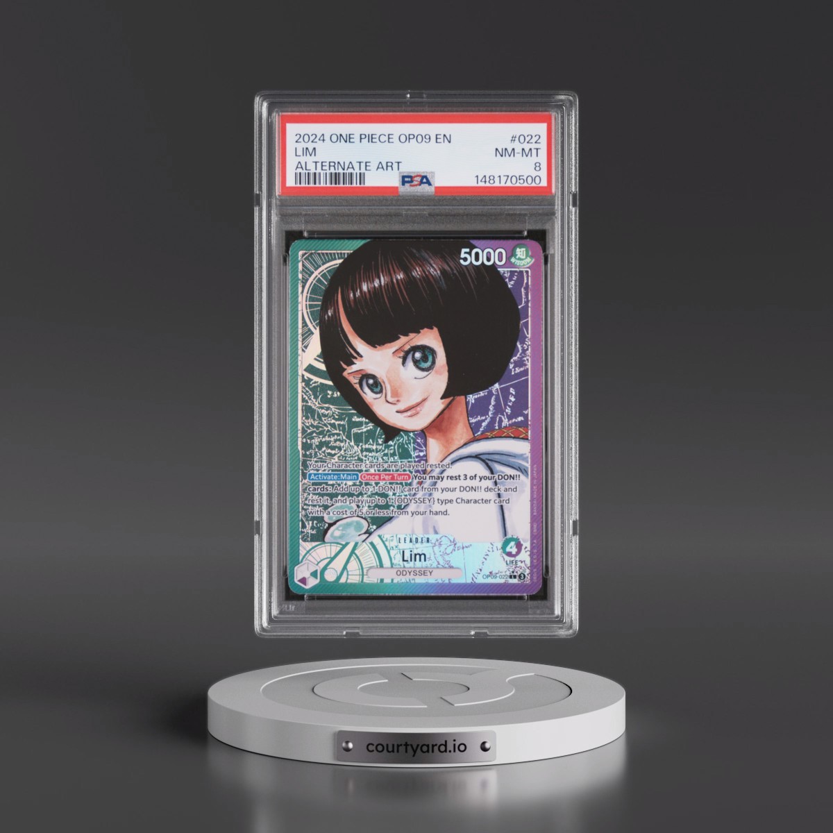 2024 One Piece OP09-Emperors in the New World #022 Lim - Alternate Art (PSA 8 NM-MT)