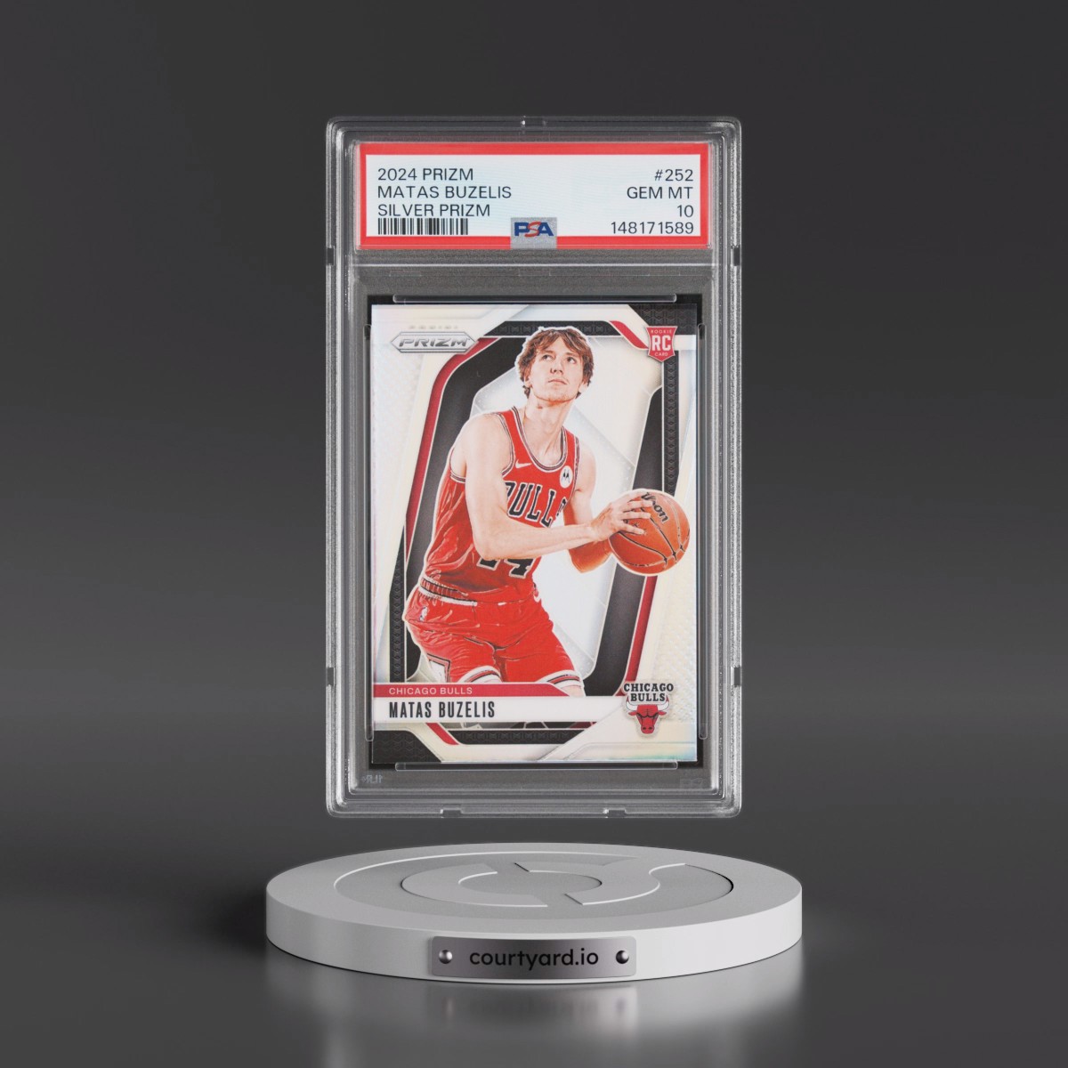 2024 Panini Prizm #252 Matas Buzelis - Silver Prizm (PSA 10 GEM MINT)