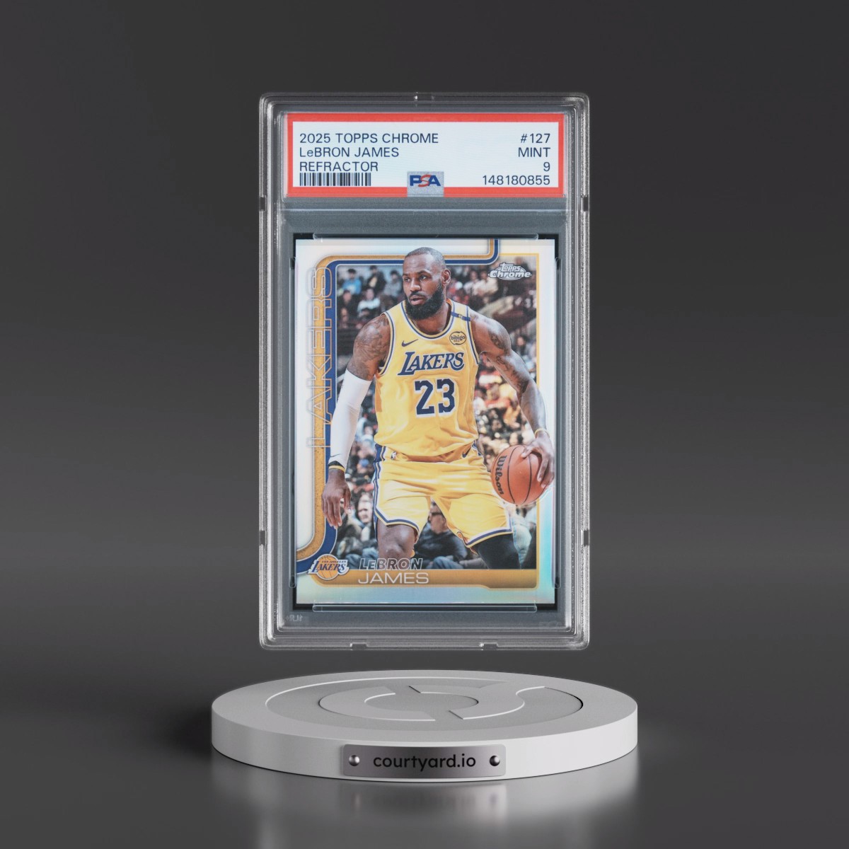2025 Topps Chrome #127 LeBron James - Refractor (PSA 9 MINT)