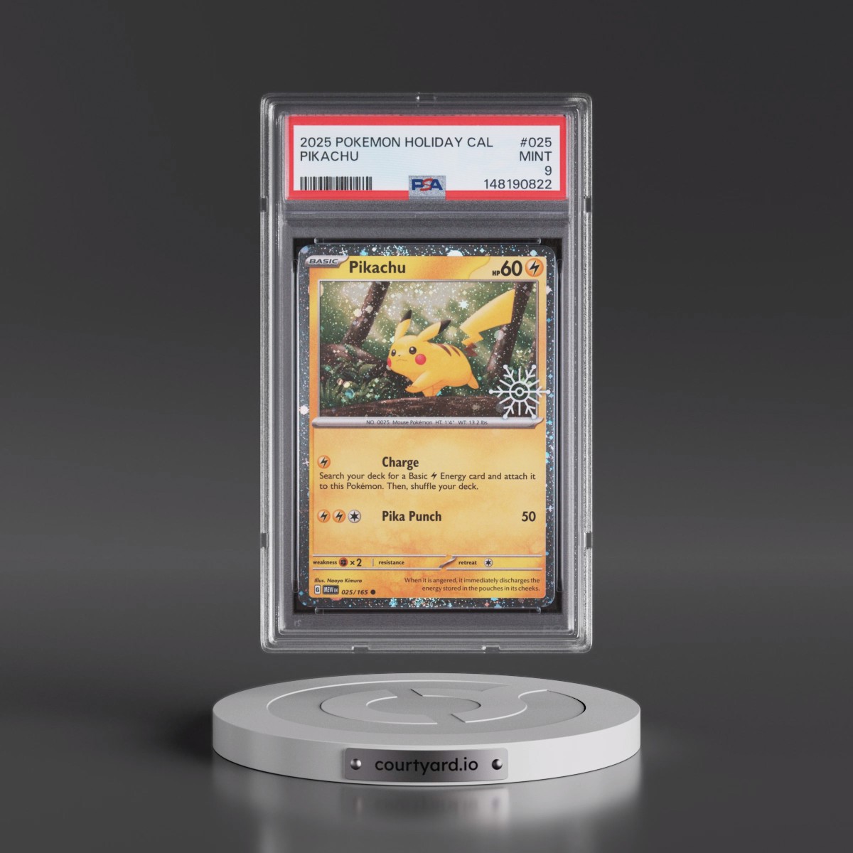 2025 Pokémon Holiday Calendar #025 Pikachu (PSA 9 MINT)