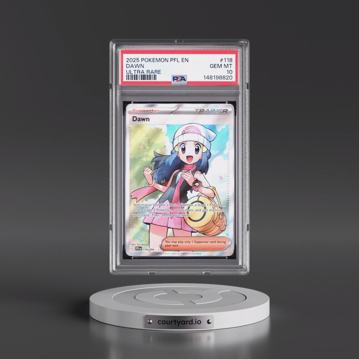 2025 Pokémon Pfl EN-Phantasmal Flames #118 Dawn - Ultra Rare (PSA 10 GEM MINT)