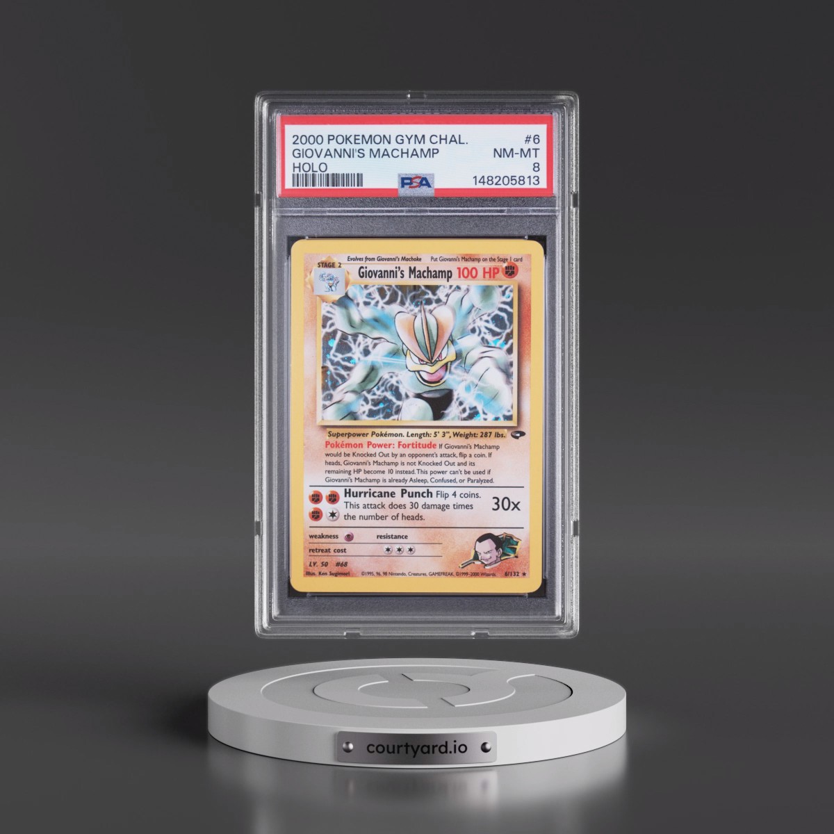 2000 Pokémon Gym Challenge #6 Giovanni's Machamp - Holo (PSA 8 NM-MT)
