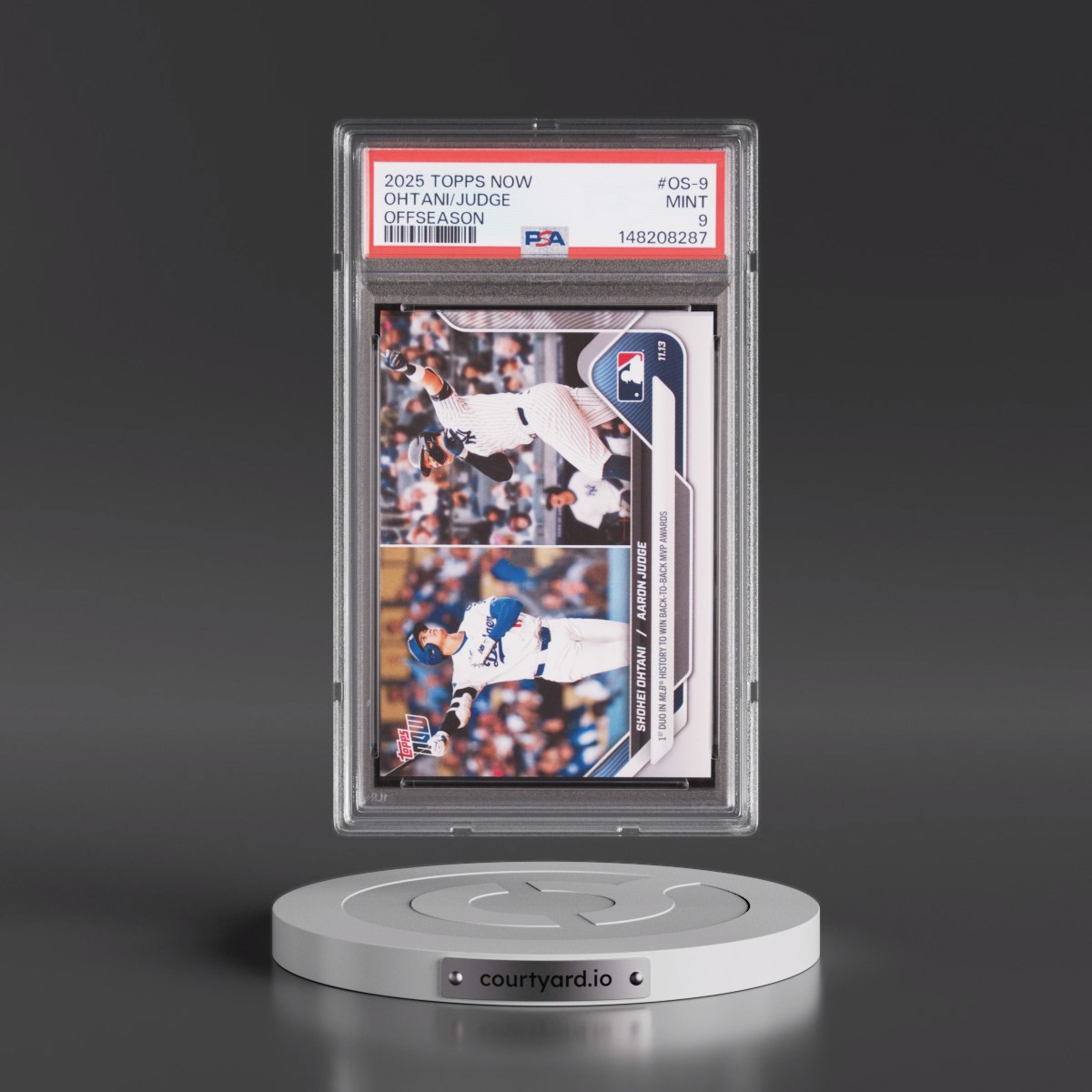 2025 Topps Now Offseason #OS-9 Aaron Judge/Shohei Ohtani (PSA 9 MINT)
