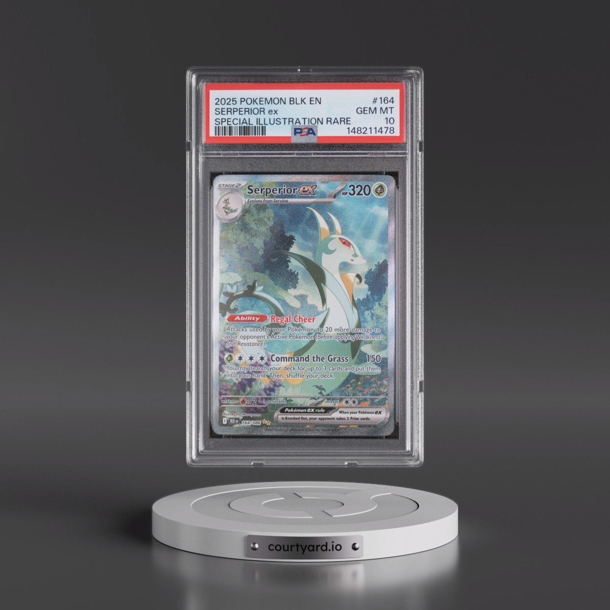 2025 Pokémon Blk EN-Black Bolt #164 Serperior EX - Holo Special Illustration Rare (PSA 10 GEM MINT)