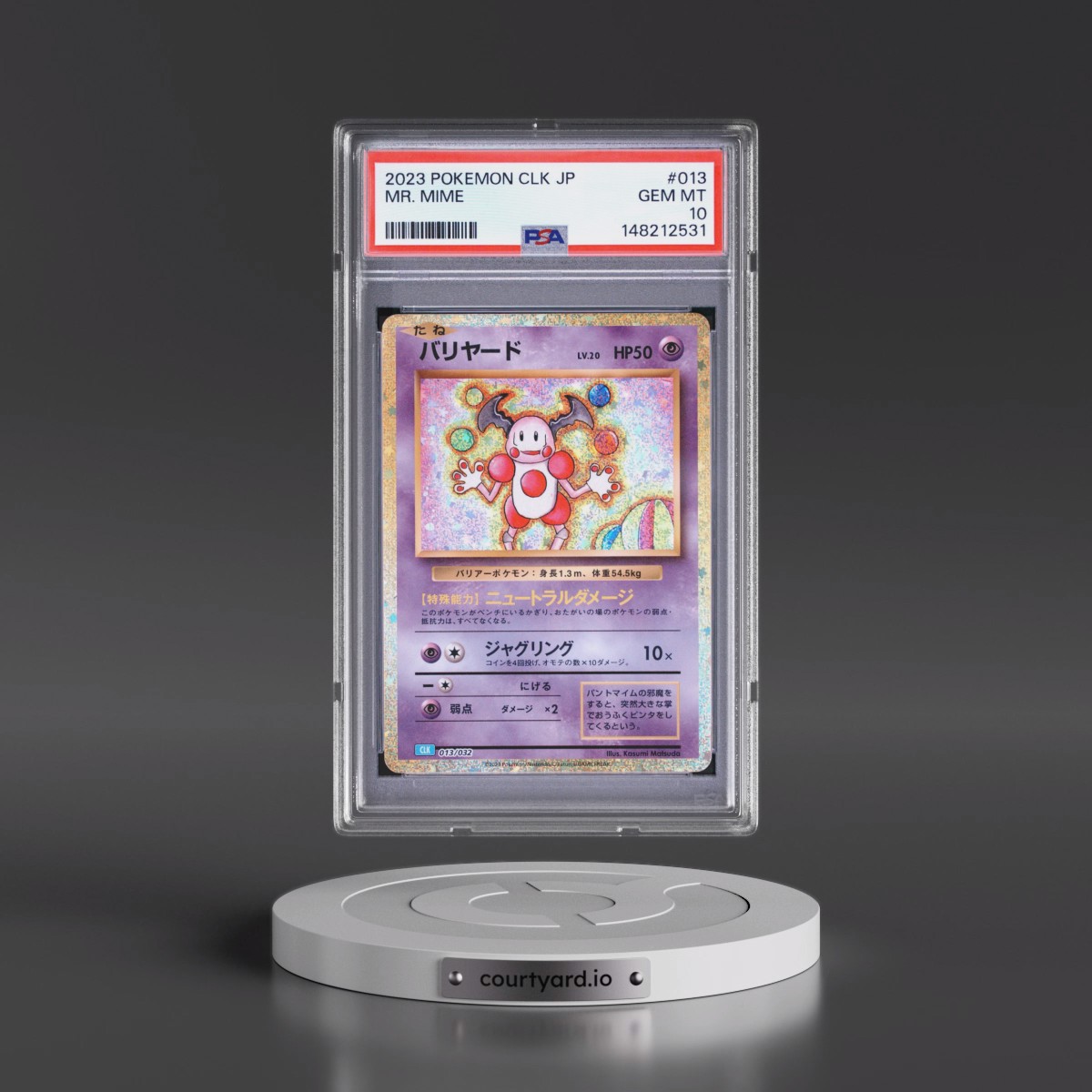 2023 Pokémon Clk-Trading Card Game Classic Blastoise & Suicune EX Deck #013 Mr. Mime (PSA 10 GEM MINT)