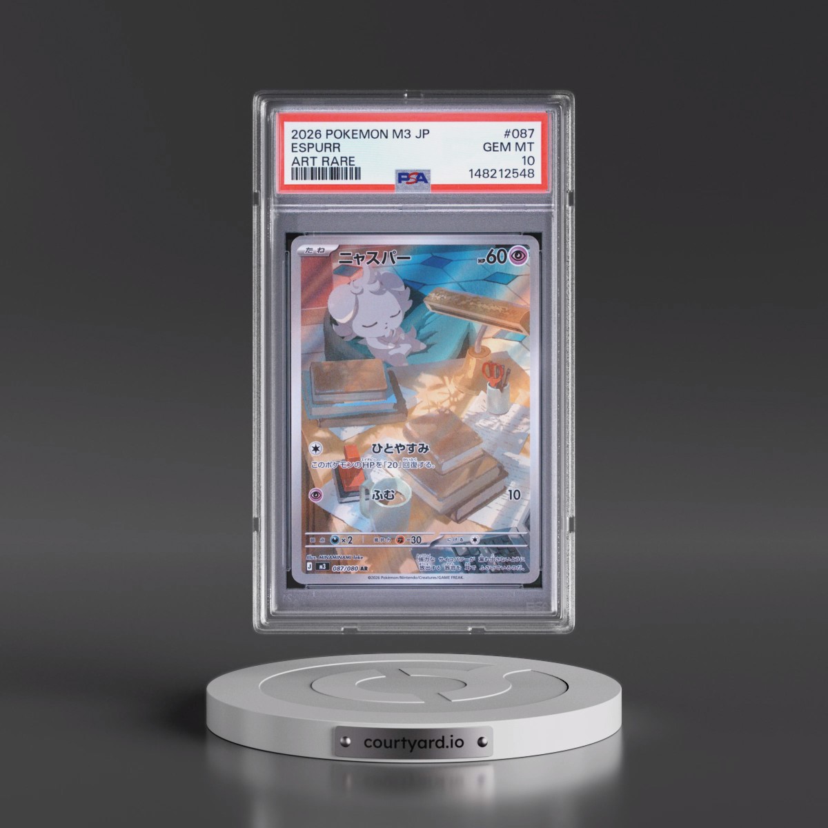 2026 Pokémon M3-Nullifying Zero #087 Espurr - Art Rare (PSA 10 GEM MINT)