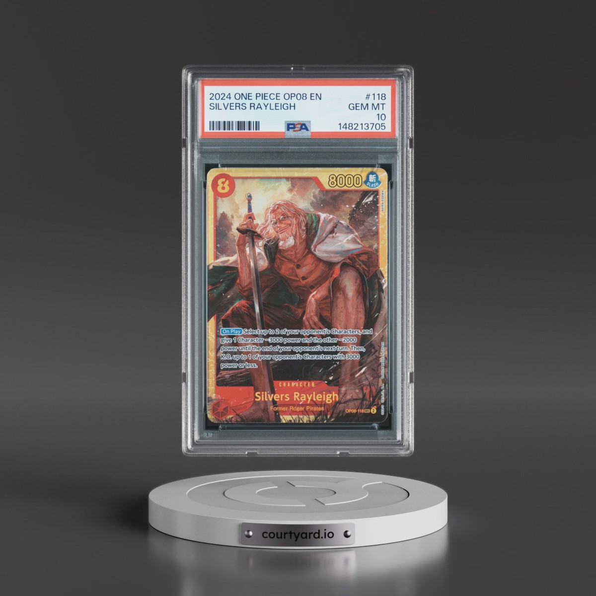 2024 One Piece OP08-Two Legends #118 Silvers Rayleigh (PSA 10 GEM MINT)