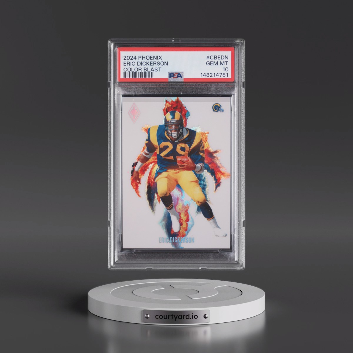 2024 Panini Phoenix Color Blast #CBEDN Eric Dickerson (PSA 10 GEM MINT)