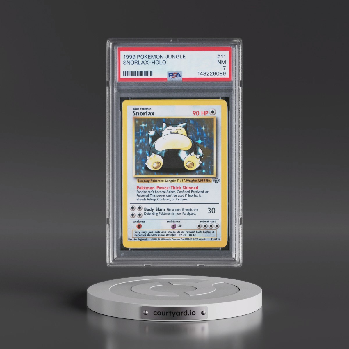1999 Pokémon Jungle #11 Snorlax - Holo (PSA 7 NM)