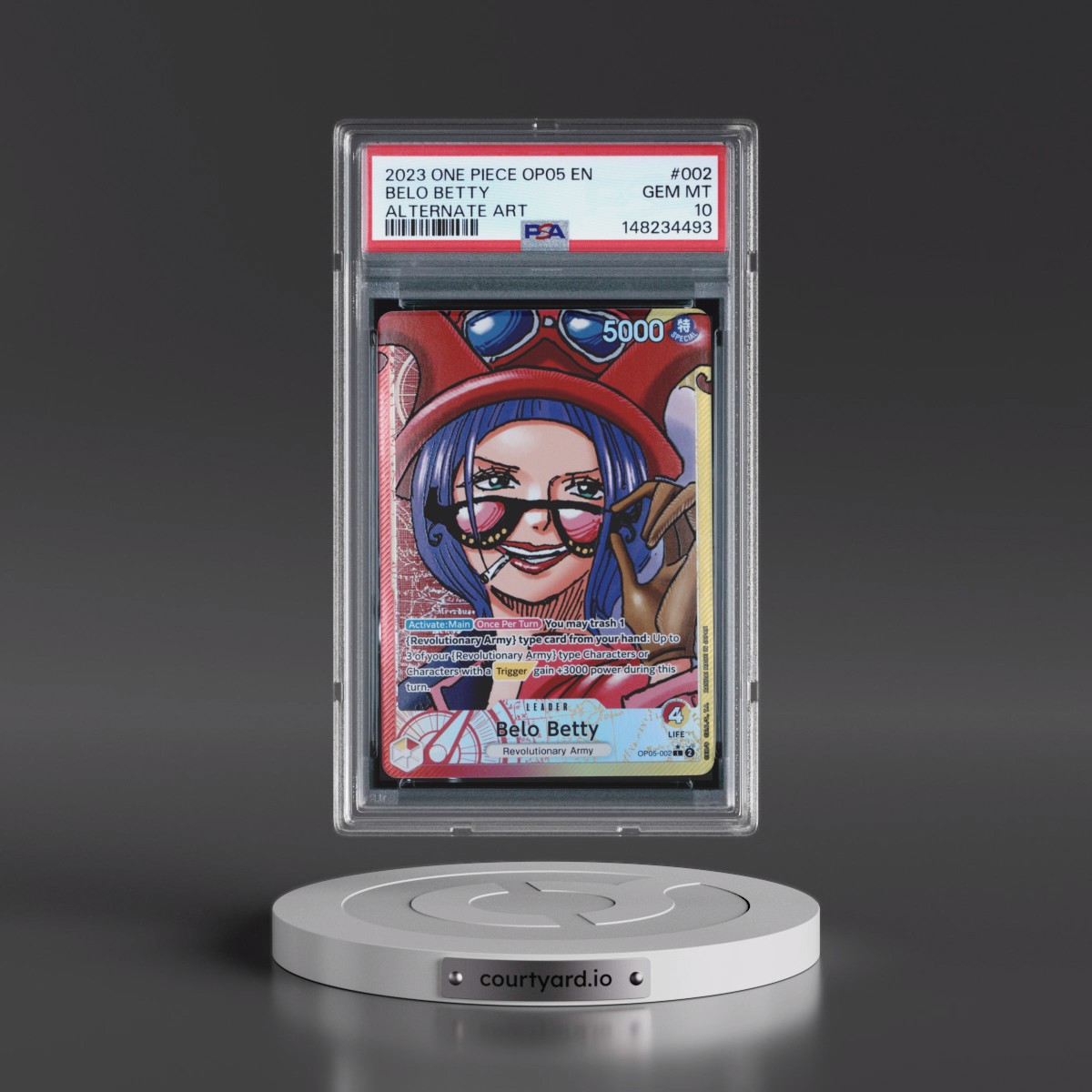 2023 One Piece OP05-Awakening of the New Era #002 Belo Betty - Alternate Art (PSA 10 GEM MINT)