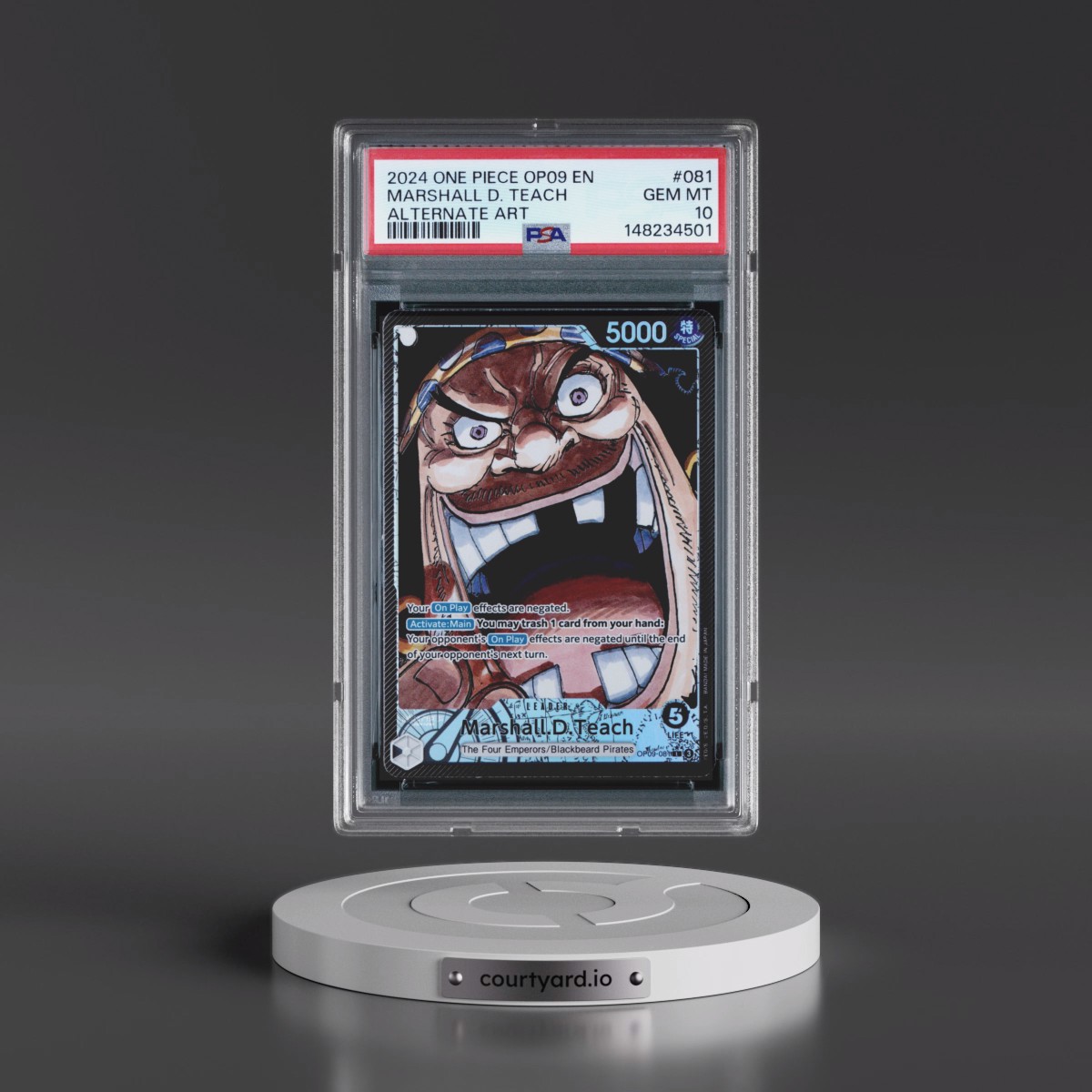 2024 One Piece OP09-Emperors in the New World #081 Marshall D. Teach - Alternate Art (PSA 10 GEM MINT)