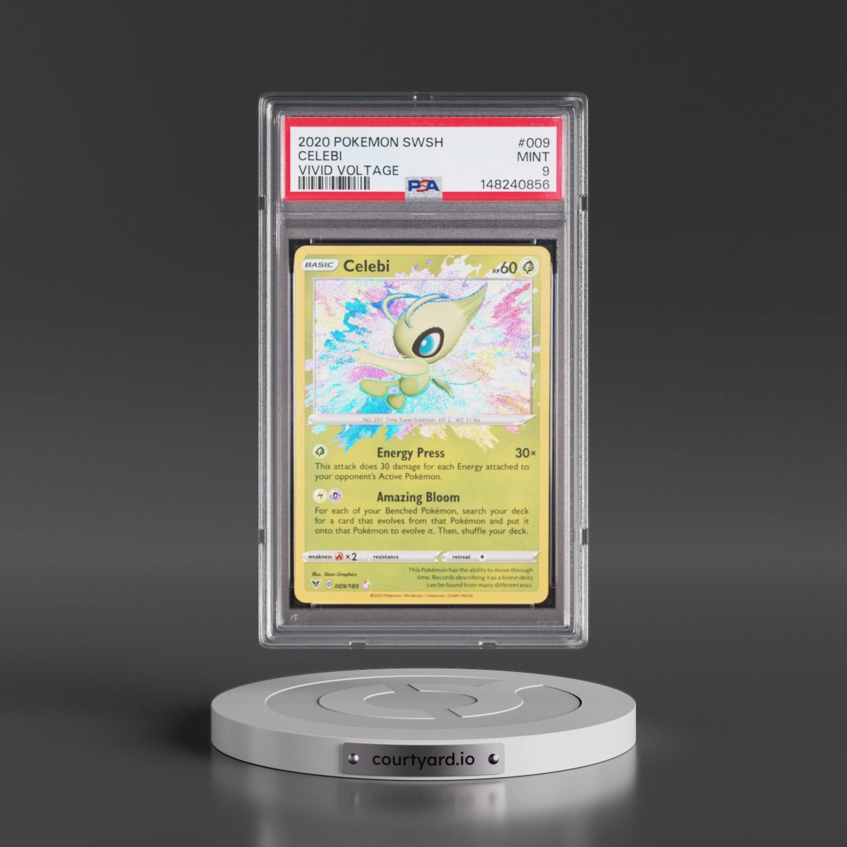 2020 Pokémon Sword & Shield Vivid Voltage #009 Celebi (PSA 9 MINT)