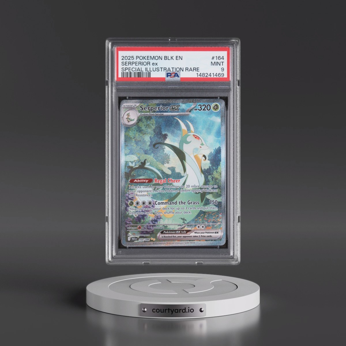 2025 Pokémon Blk EN-Black Bolt #164 Serperior EX - Holo Special Illustration Rare (PSA 9 MINT)