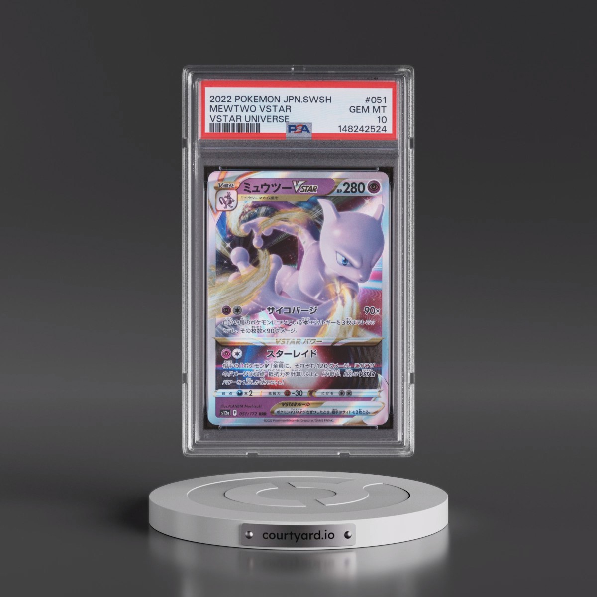 2022 Pokémon Sword & Shield Vstar Universe #051 Mewtwo Vstar (PSA 10 GEM MINT)