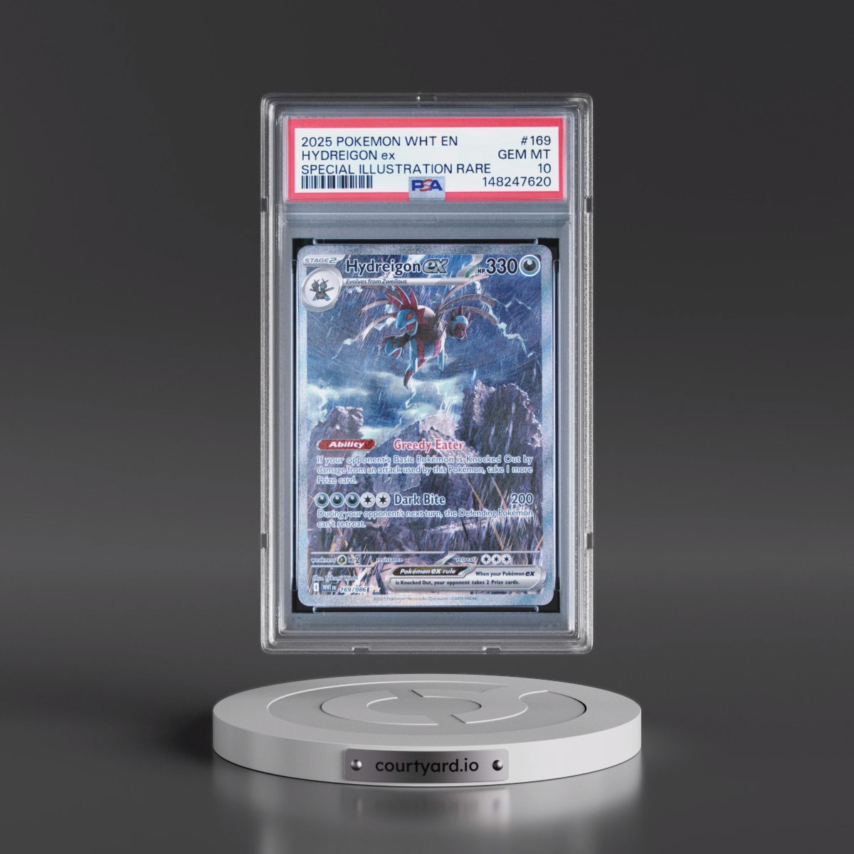 2025 Pokémon Wht EN-White Flare #169 Hydreigon EX - Holo Special Illustration Rare (PSA 10 GEM MINT)