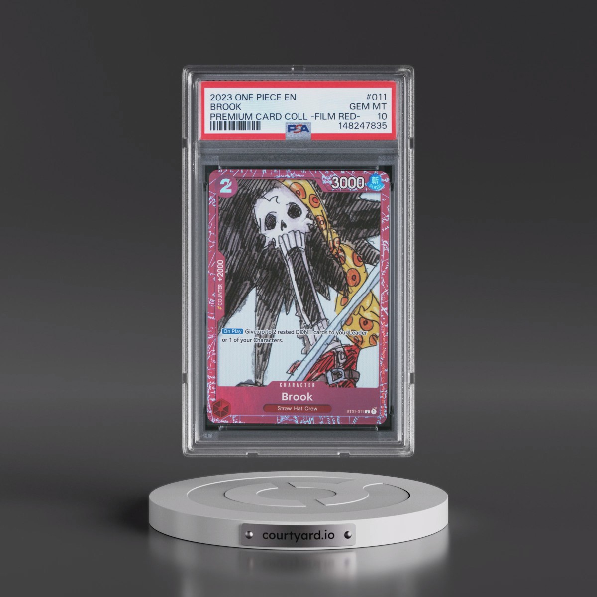 2023 One Piece Premium Card Collection -One Piece Film Red #011 Brook (PSA 10 GEM MINT)