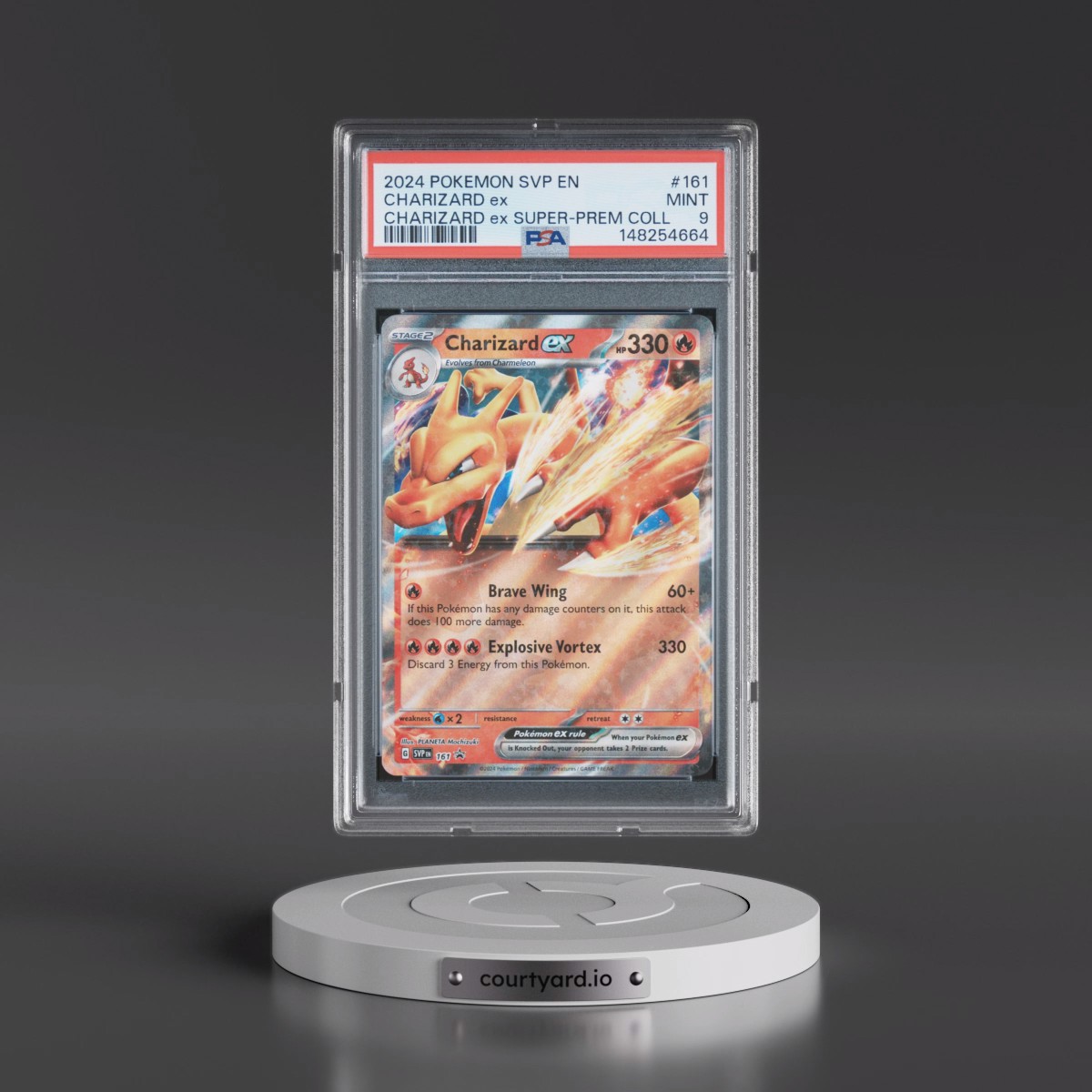 2024 Pokémon Svp EN-SV Black Star Promo Charizard EX - Holo Charizard EX Super-Premium Collection #161 PSA 9