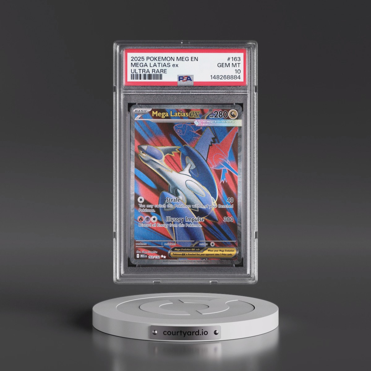 2025 Pokémon Meg EN-Mega Evolution #163 Mega Latias EX - Holo Ultra Rare (PSA 10 GEM MINT)