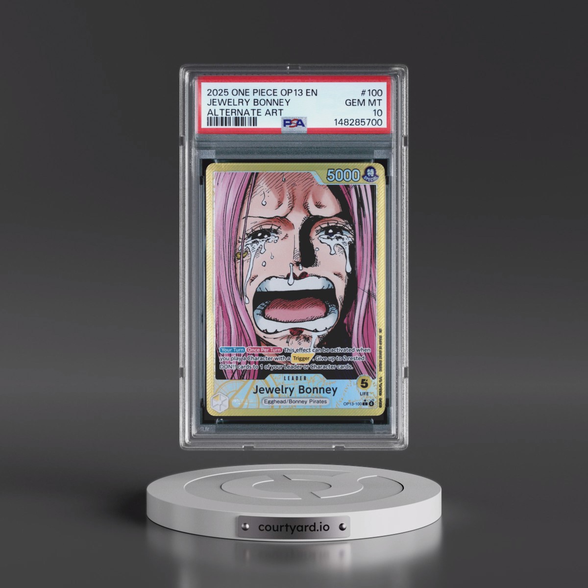 2025 One Piece OP13-Carrying on His Will #100 Jewelry Bonney - Alternate Art (PSA 10 GEM MINT)