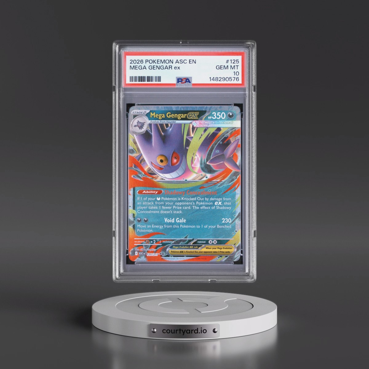 2026 Pokémon Asc EN-Ascended Heroes #125 Mega Gengar EX - Holo (PSA 10 GEM MINT)