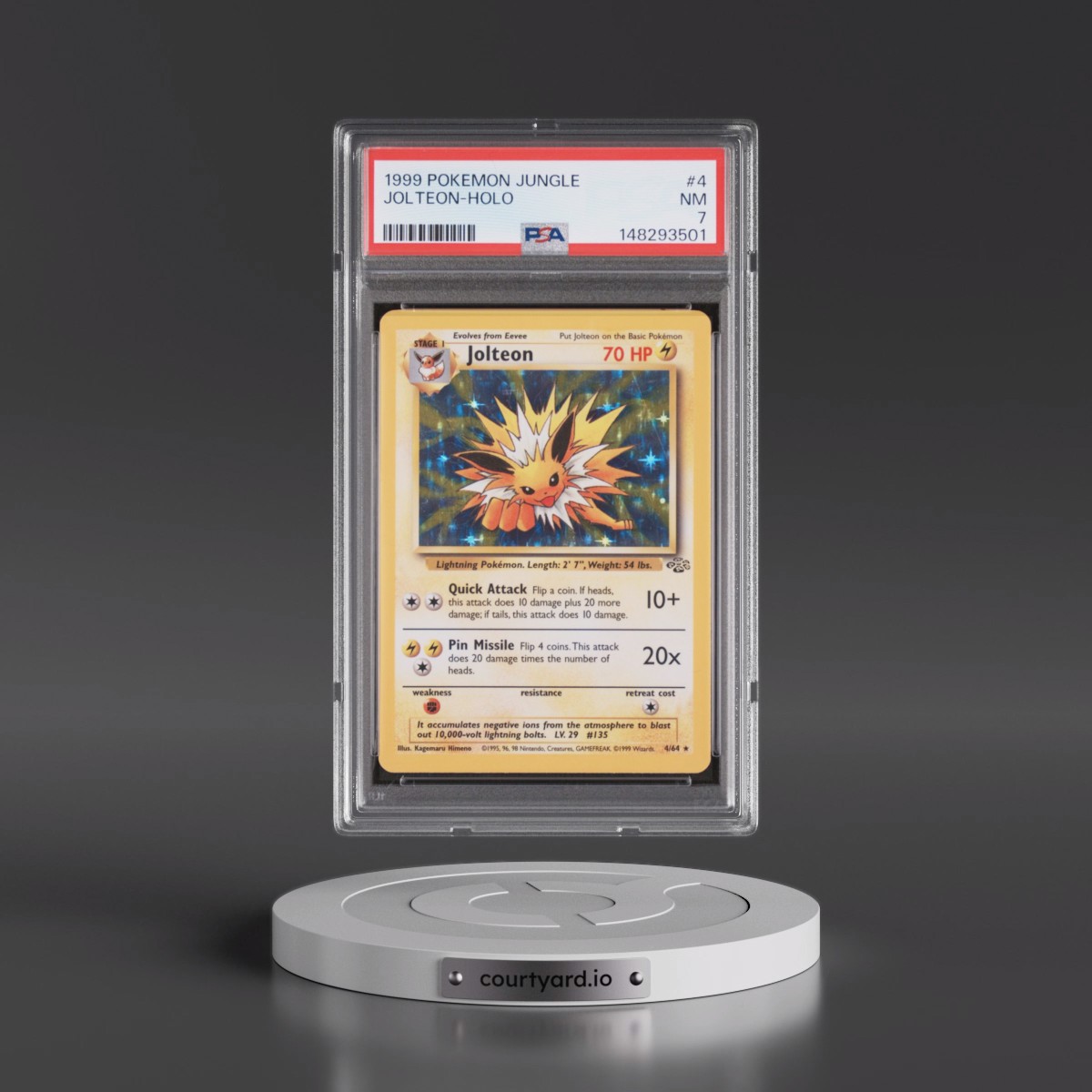 1999 Pokémon Jungle #4 Jolteon - Holo (PSA 7 NM)
