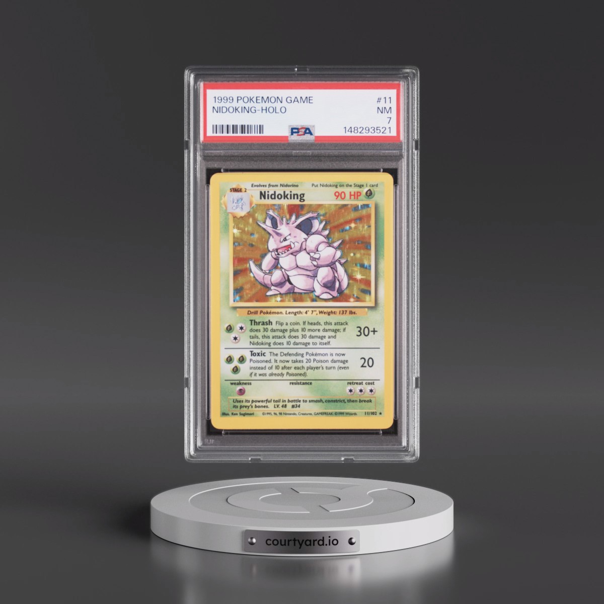 1999 Pokémon Game #11 Nidoking - Holo (PSA 7 NM)