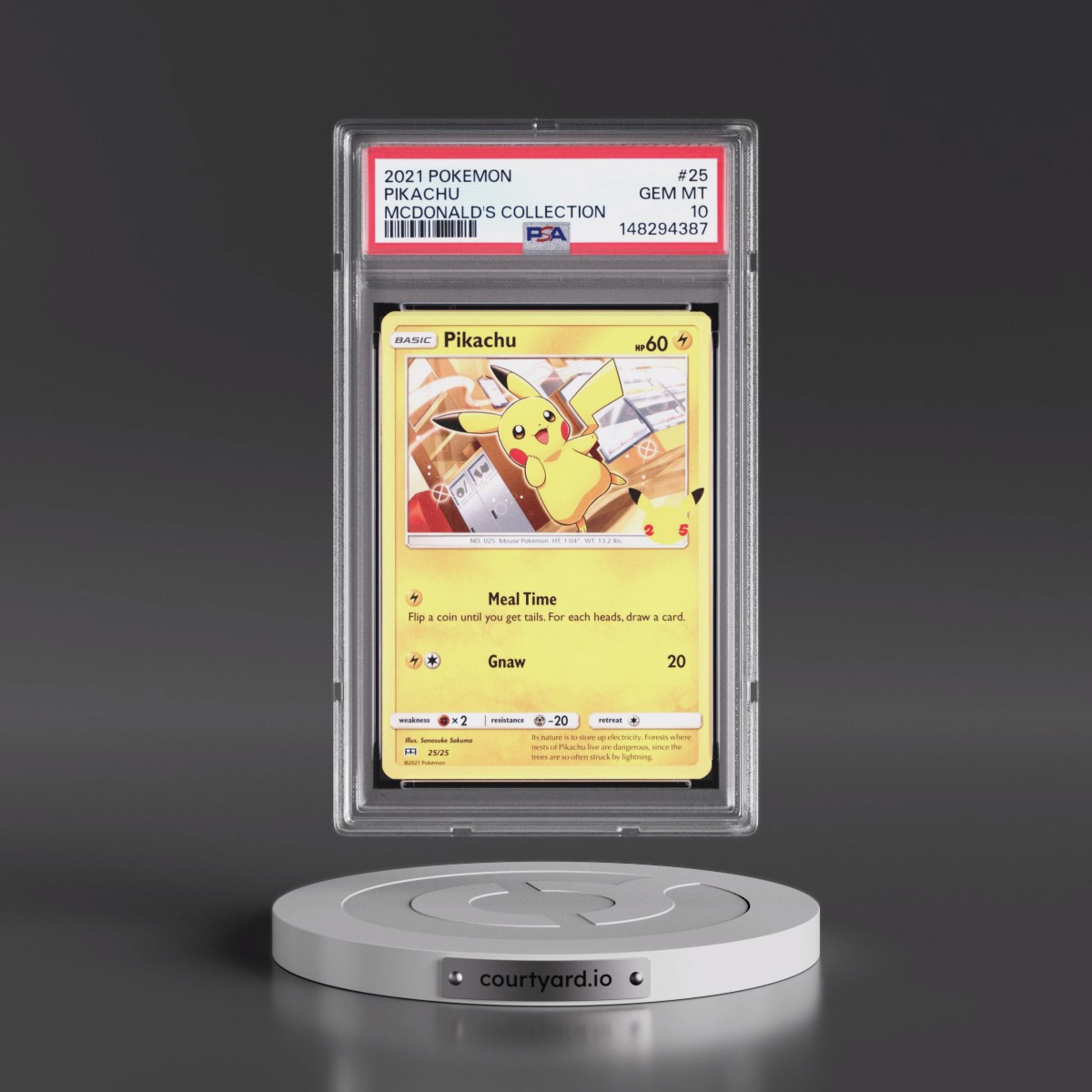 2021 Pokémon Mcdonald's Collection #25 Pikachu (PSA 10 GEM MINT)