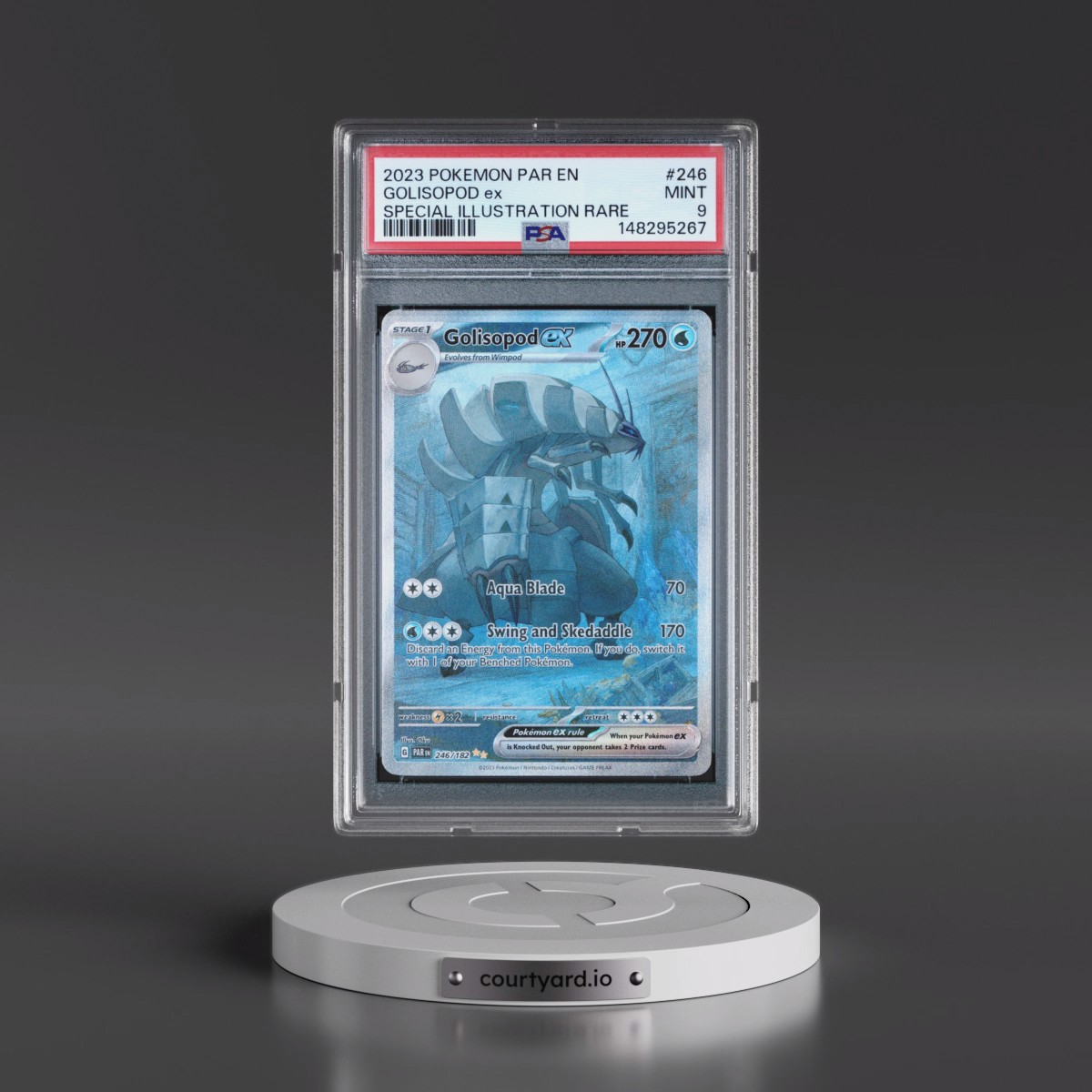 2023 Pokémon Par EN-Paradox Rift #246 Golisopod EX - Holo Special Illustration Rare (PSA 9 MINT)