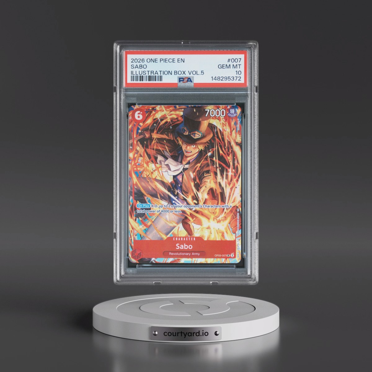 2026 One Piece Promos #007 Sabo - Illustration Box Vol.5 (PSA 10 GEM MINT)