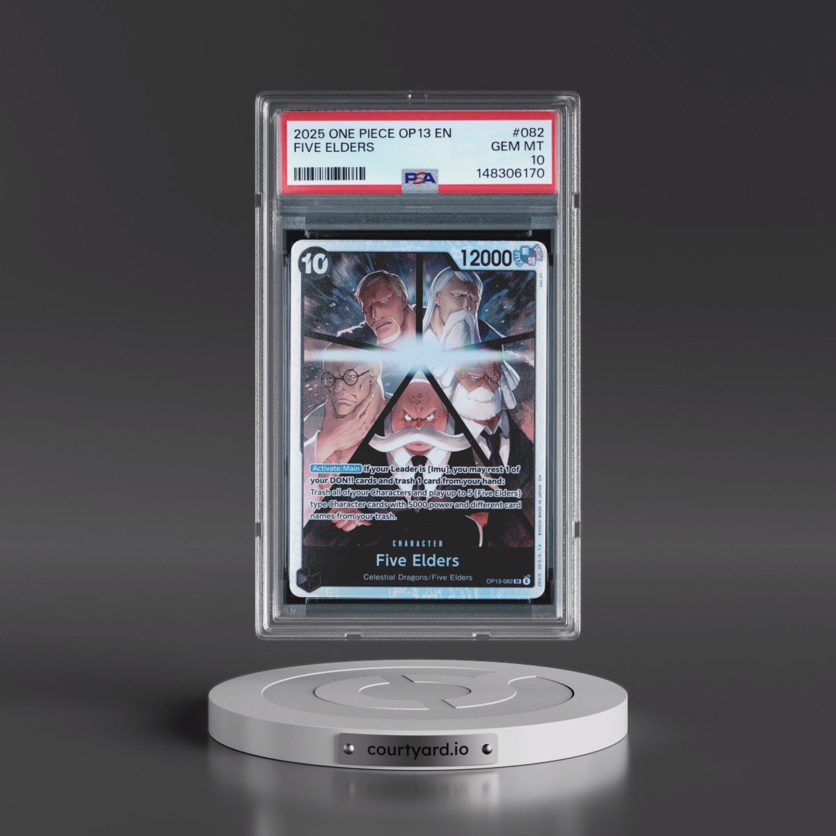 2025 One Piece OP13-Carrying on His Will Five Elders #082 PSA 10
