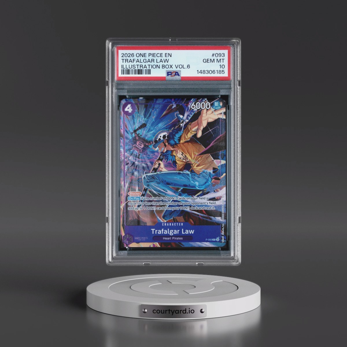 2026 One Piece Promos #093 Trafalgar Law - Illustration Box Vol.6 (PSA 10 GEM MINT)