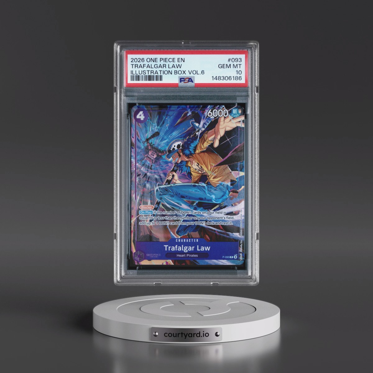 2026 One Piece Promos #093 Trafalgar Law - Illustration Box Vol.6 (PSA 10 GEM MINT)