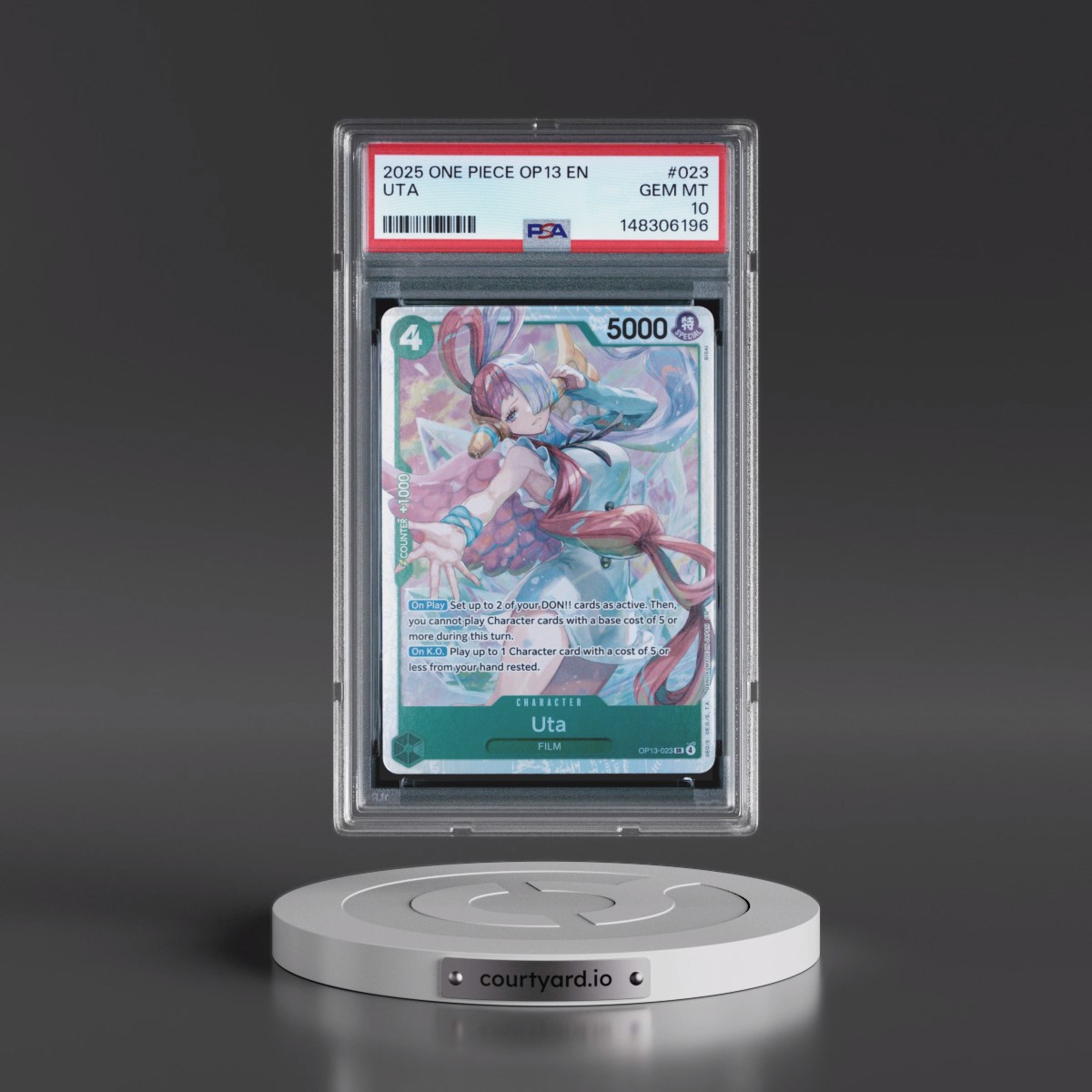 2025 One Piece OP13-Carrying on His Will #023 Uta (PSA 10 GEM MINT)