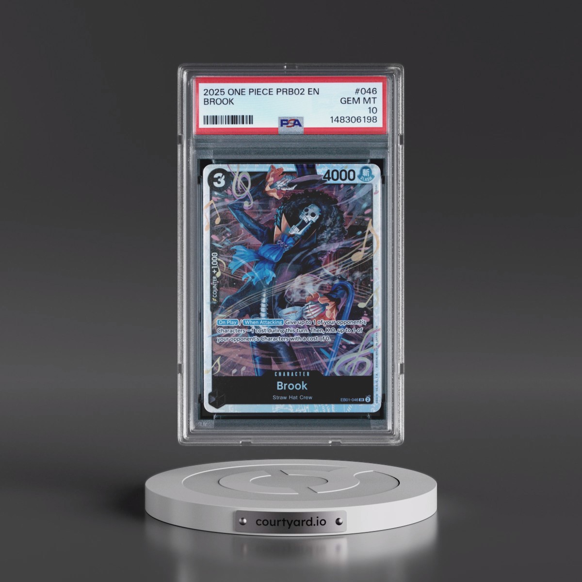 2025 One Piece PRB02-Premium Booster -One Piece Card the Best- Vol.2 #046 Brook (PSA 10 GEM MINT)