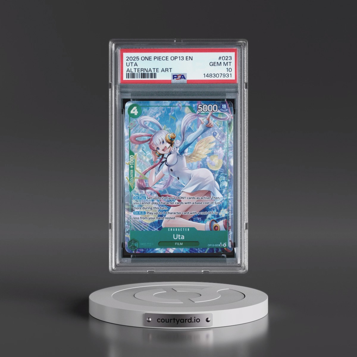 2025 One Piece OP13-Carrying on His Will #023 Uta - Alternate Art (PSA 10 GEM MINT)