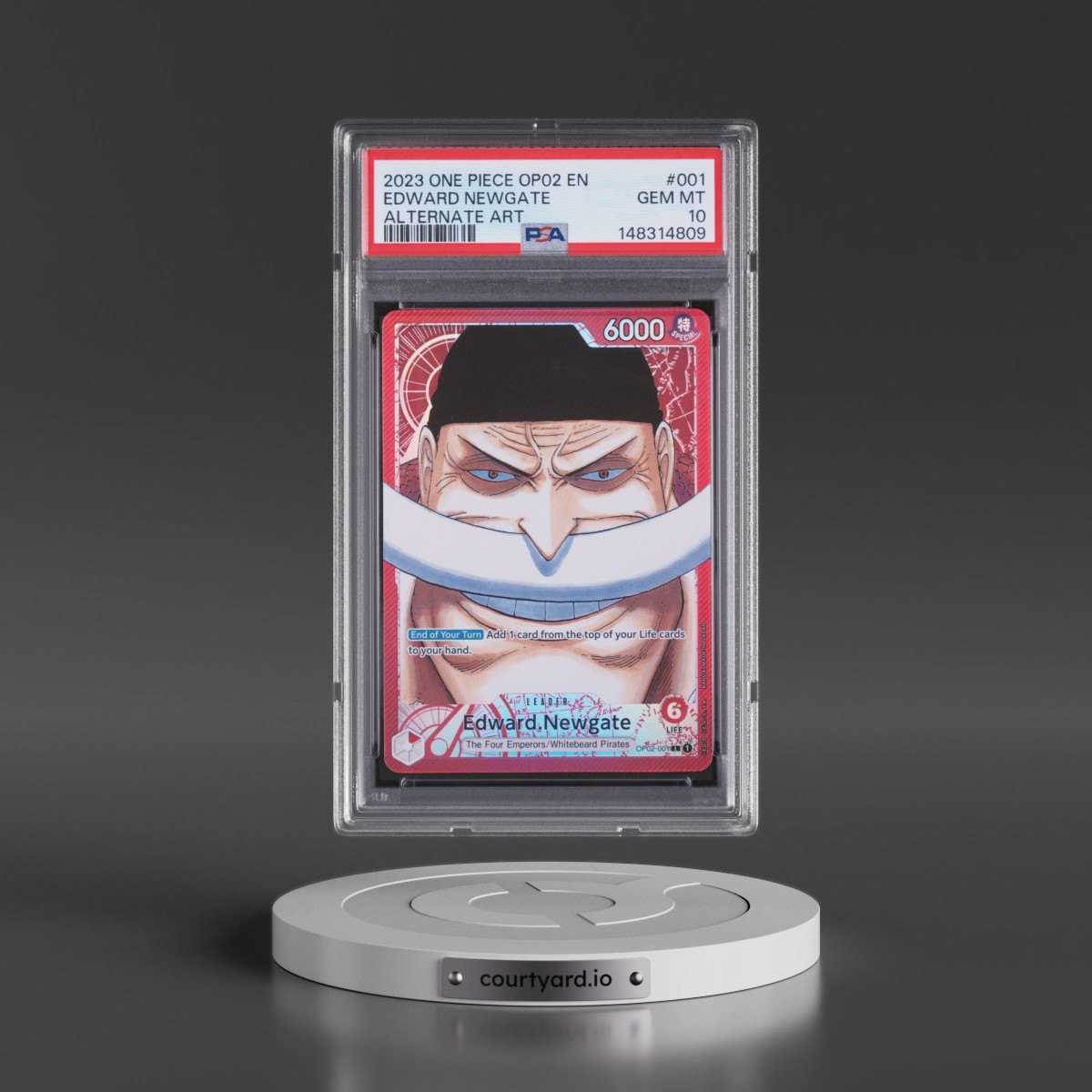 2023 One Piece Paramount War #001 Edward Newgate - Alternate Art (PSA 10 GEM MINT)