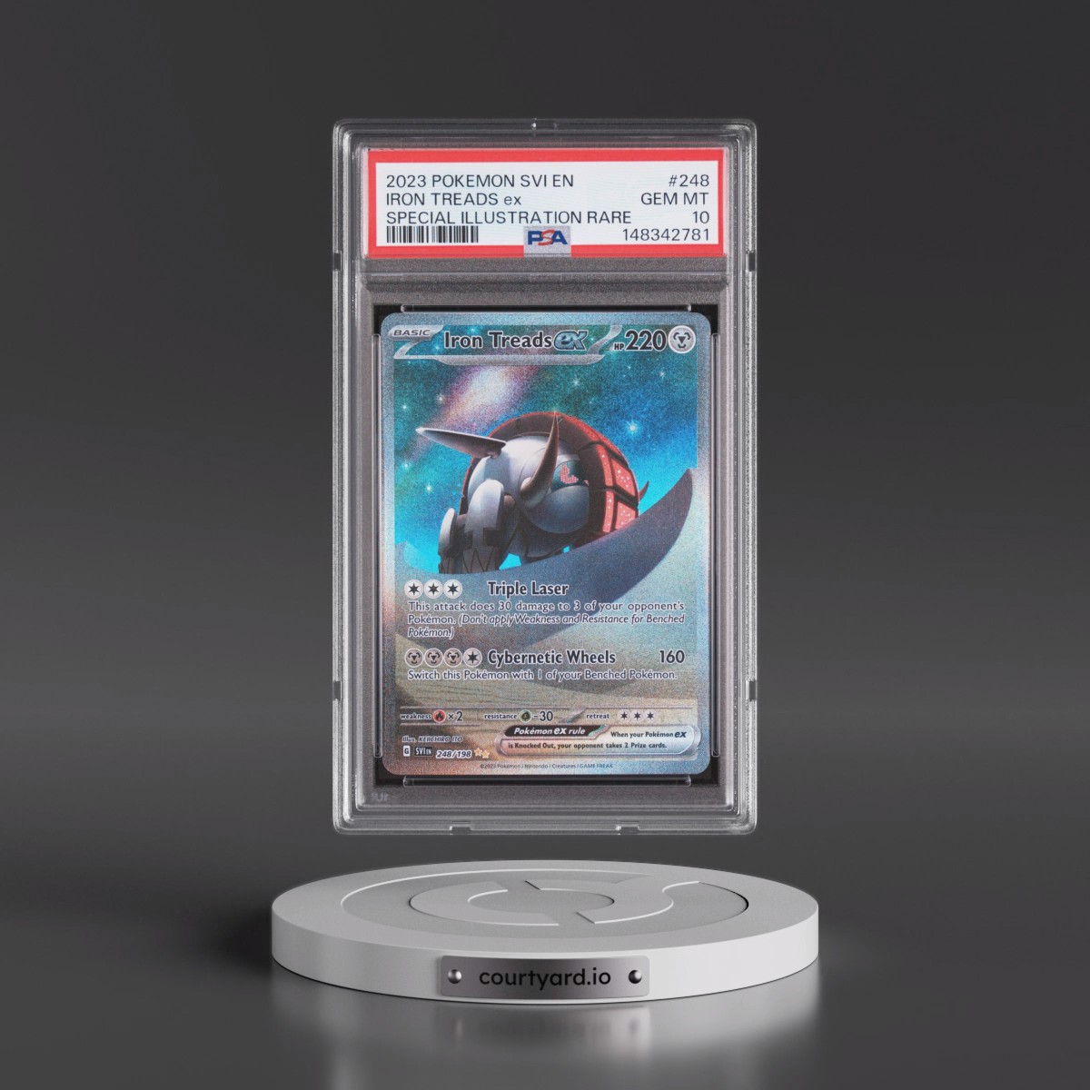 2023 Pokémon Svi EN-Scarlet & Violet #248 Iron Treads EX - Holo Special Illustration Rare (PSA 10 GEM MINT)