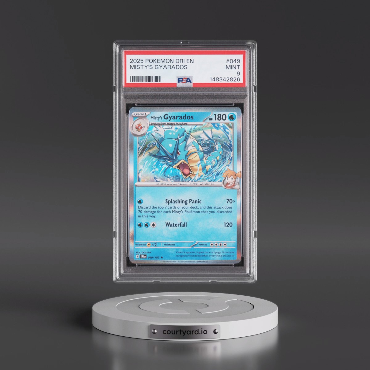 2025 Pokémon Dri EN-Destined Rivals #049 Misty's Gyarados (PSA 9 MINT)