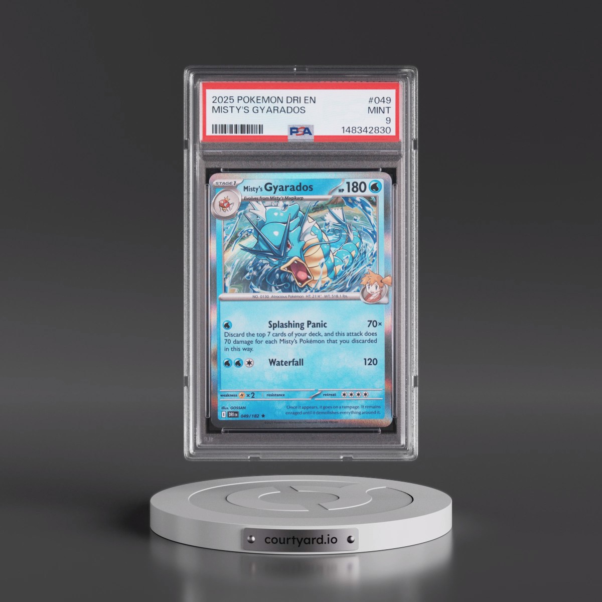 2025 Pokémon Dri EN-Destined Rivals #049 Misty's Gyarados (PSA 9 MINT)