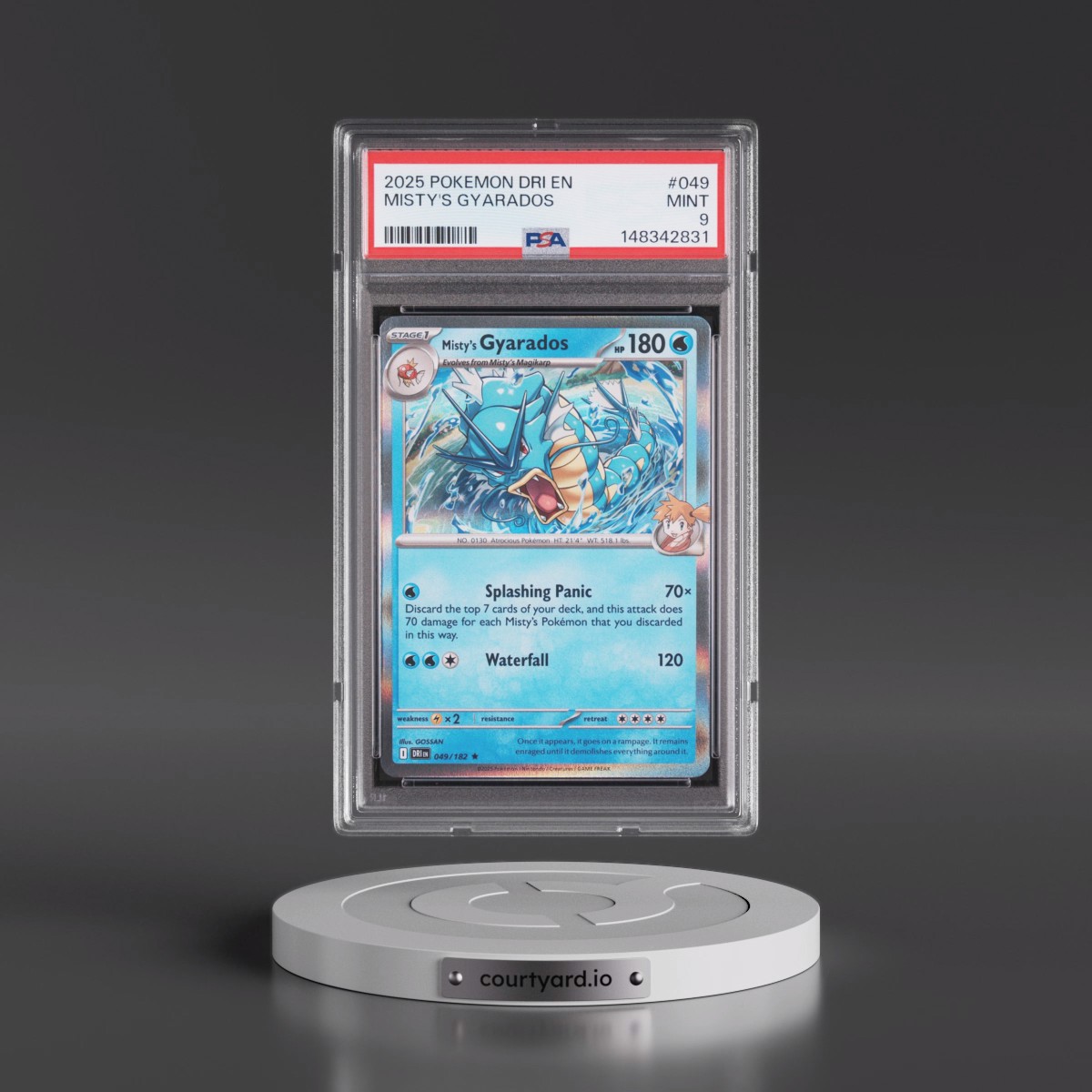 2025 Pokémon Dri EN-Destined Rivals #049 Misty's Gyarados (PSA 9 MINT)