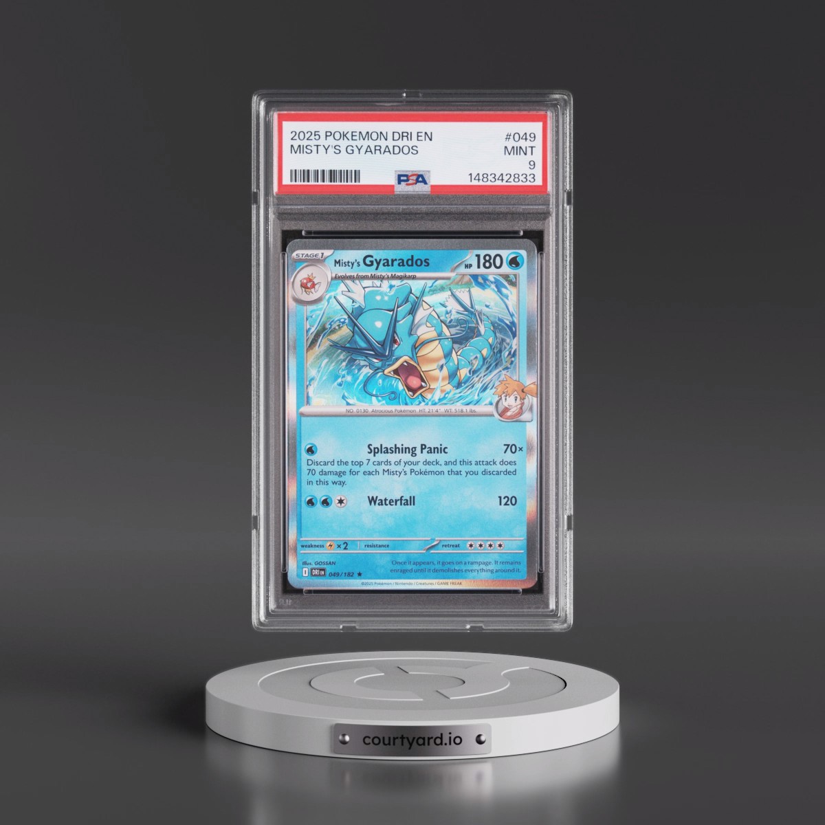 2025 Pokémon Dri EN-Destined Rivals #049 Misty's Gyarados (PSA 9 MINT)