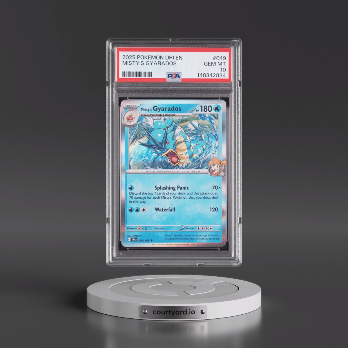 2025 Pokémon Dri EN-Destined Rivals #049 Misty's Gyarados (PSA 10 GEM MINT)