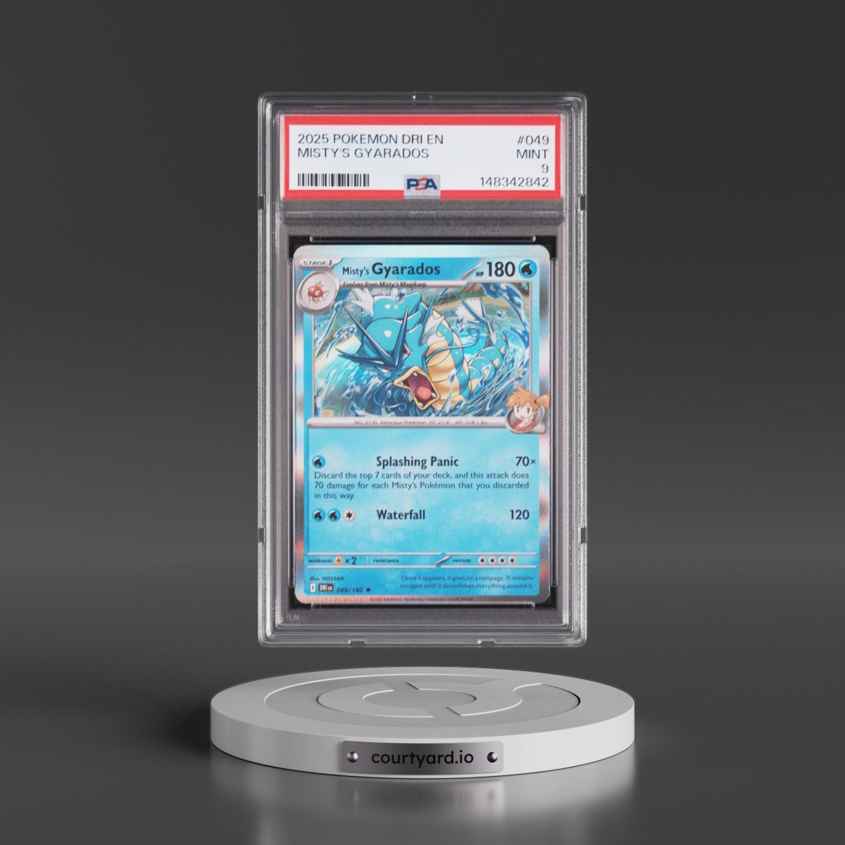 2025 Pokémon Dri EN-Destined Rivals #049 Misty's Gyarados (PSA 9 MINT)
