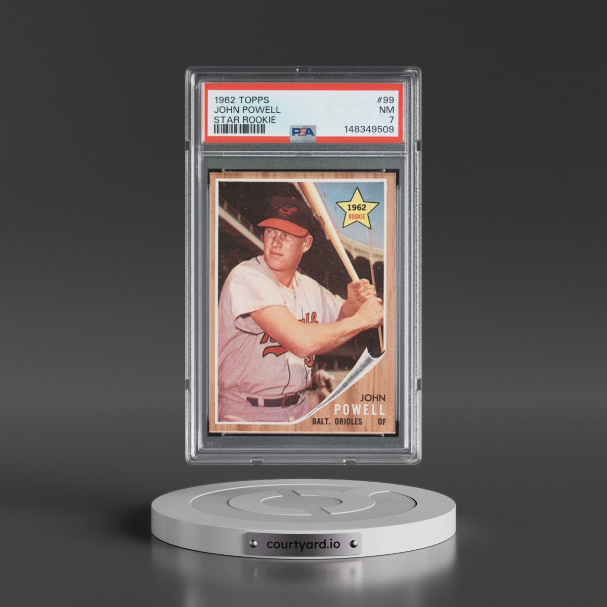 1962 Topps #99 John Powell - Star Rookie (PSA 7 NM)