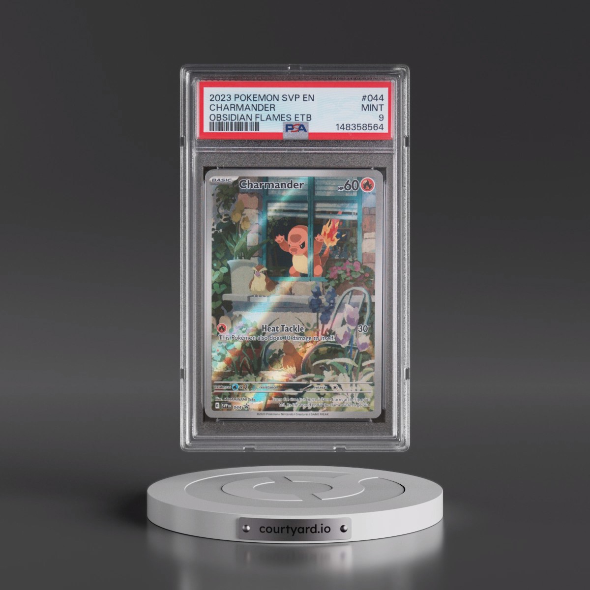 2023 Pokémon Svp EN-SV Black Star Promo #044 Charmander - Obsidian Flames Elite Trainer Box (PSA 9 MINT)