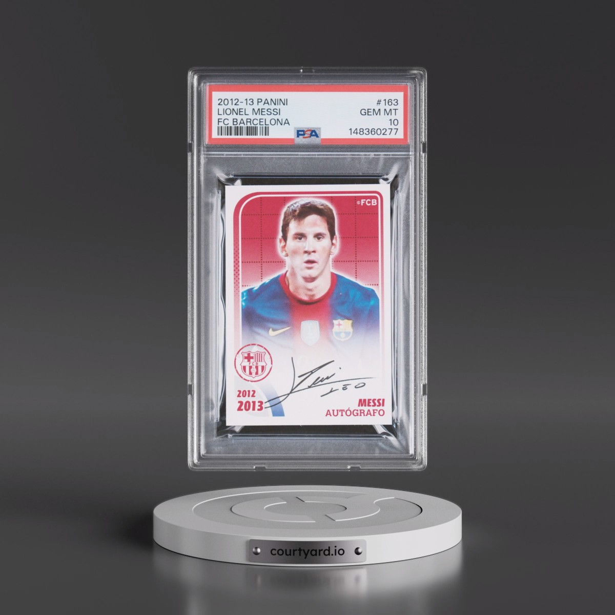 2012 Panini FC Barcelona #163 Lionel Messi (PSA 10 GEM MINT)