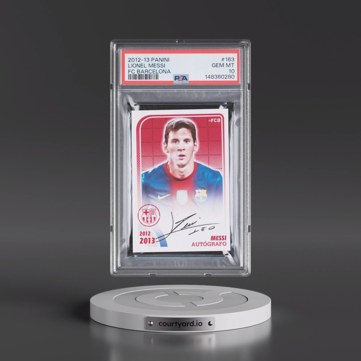 2012 Panini FC Barcelona #163 Lionel Messi (PSA 10 GEM MINT)