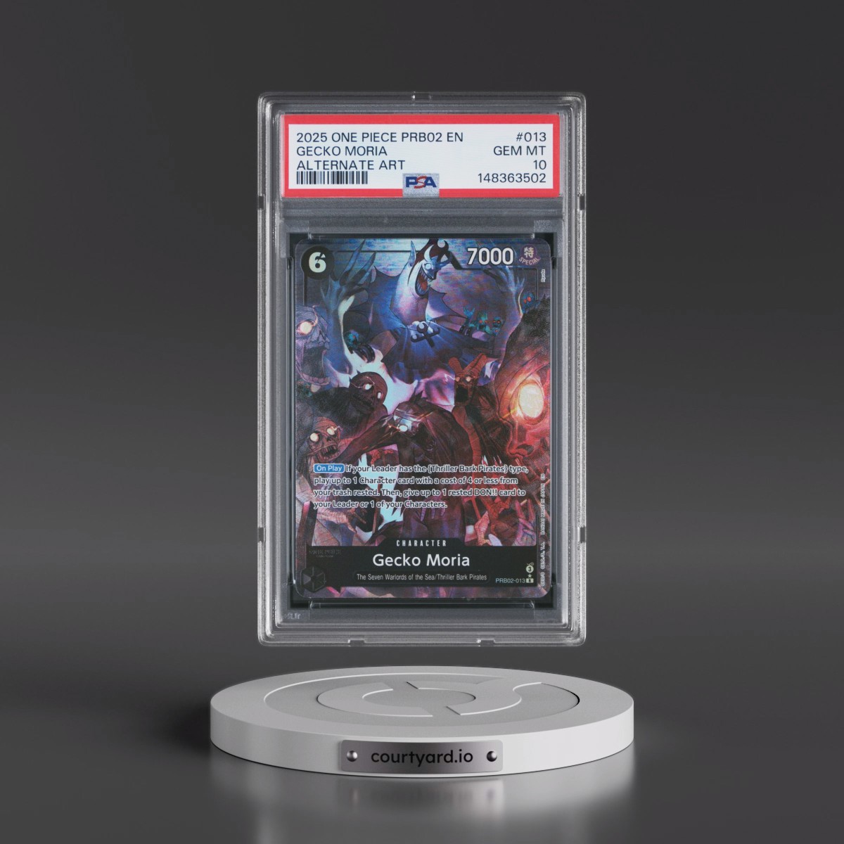 2025 One Piece PRB02-Premium Booster -One Piece Card the Best- Vol.2 #013 Gecko Moria - Alternate Art (PSA 10 GEM MINT)