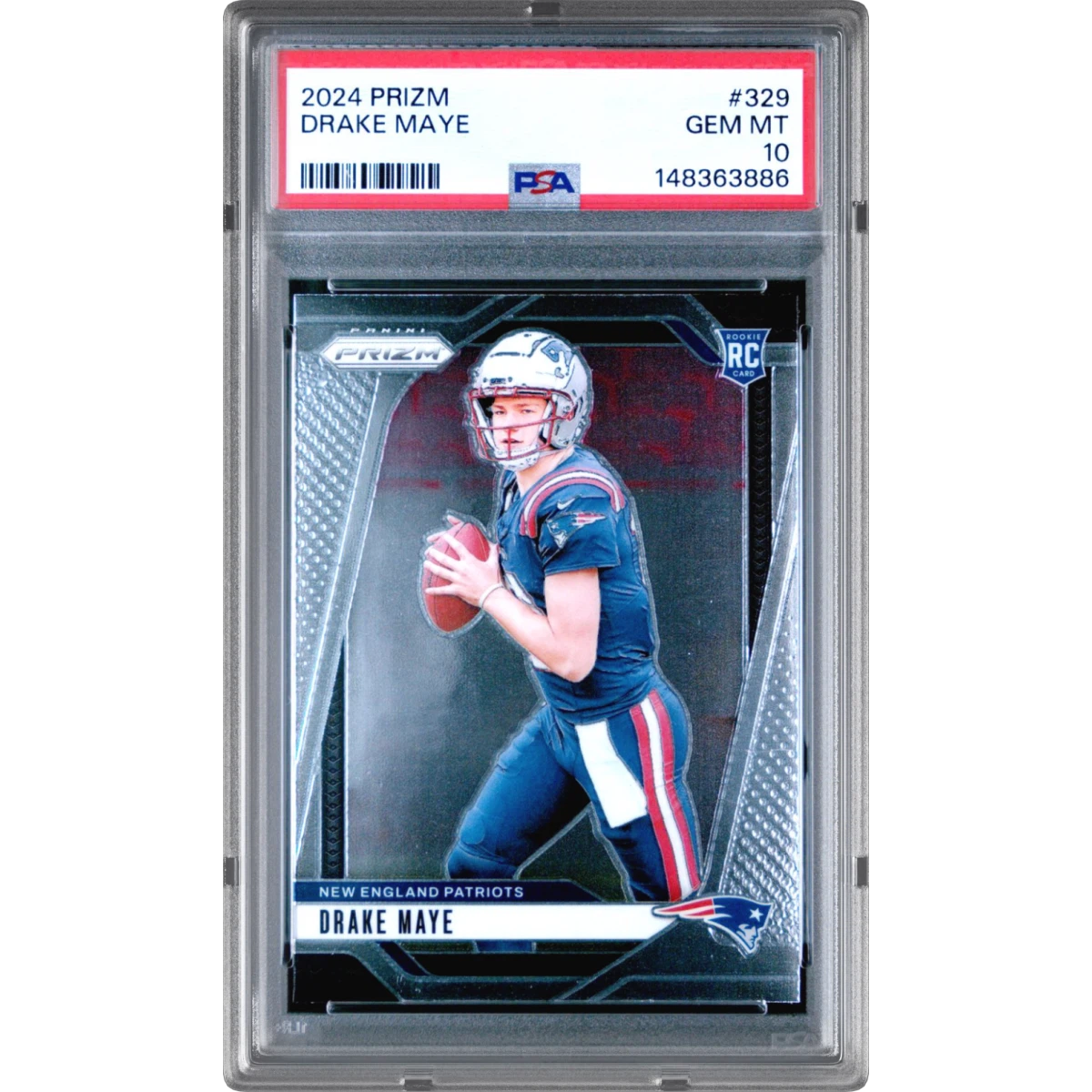 2024 Panini Prizm #329 Drake Maye (PSA 10 GEM MINT)