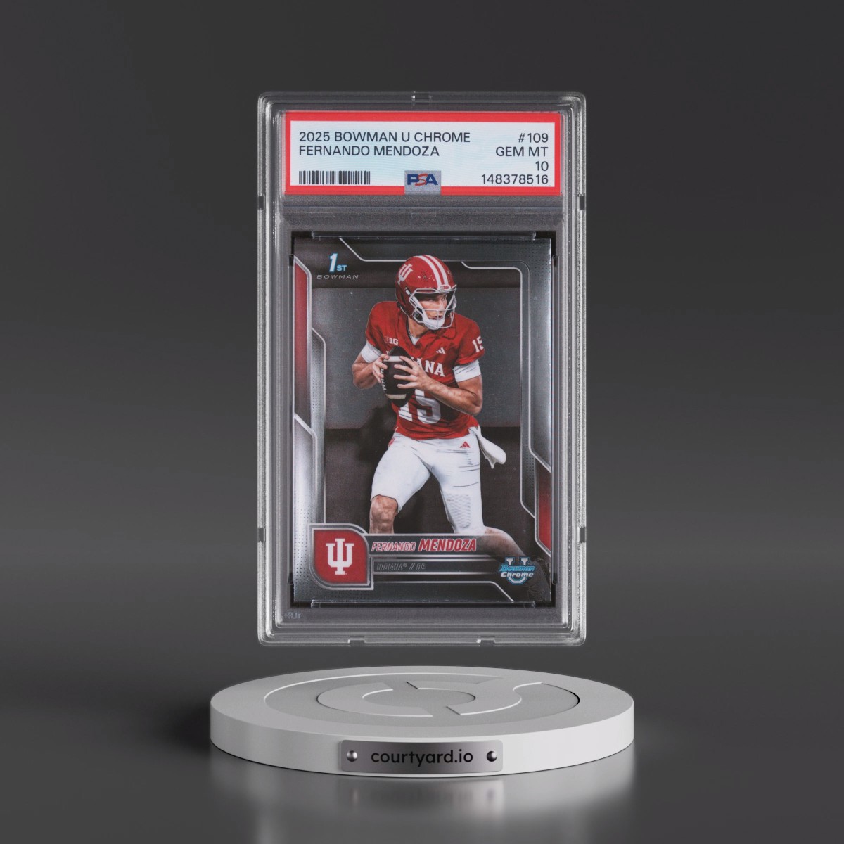 2025 Bowman University Chrome #109 Fernando Mendoza (PSA 10 GEM MINT)